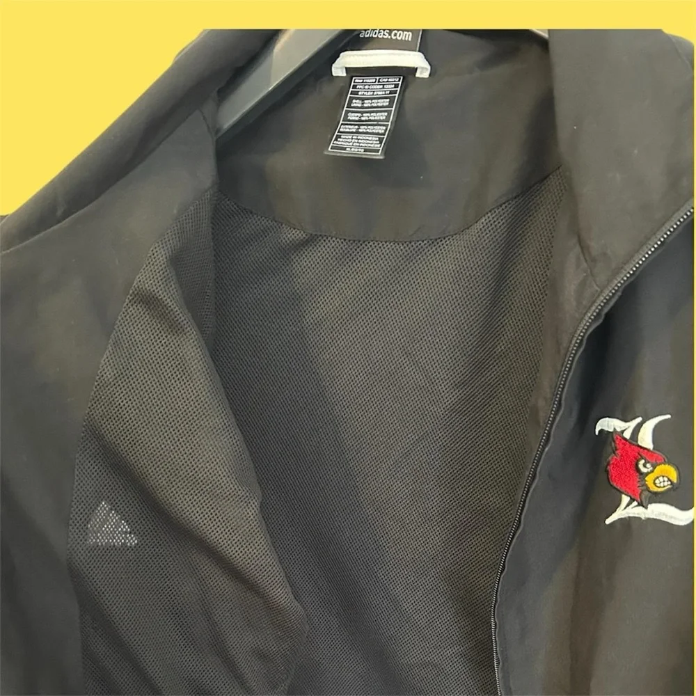 Vintage Adidas Lined Louisville Cardinals Windbreaker Jacket / Track Jacket - Picture 8 of 8